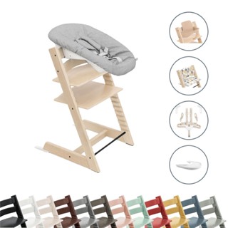 【STOKKE】Tripp Trapp 成長椅0-99Y豪華六件組(櫸木/橡木) ｜THE BABY｜臺灣總代理原廠正貨