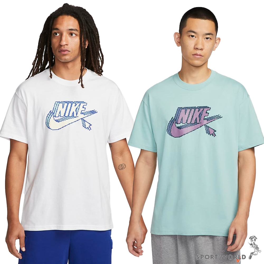Nike 男裝 短袖上衣 純棉 中磅 白/藍【運動世界】FD1297-100/FD1297-309