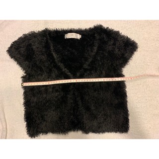 【95新】 上田服飾 FASHION MAGIC 短毛 開衫 披肩 小外套 外搭 罩衫 絨毛 外套 出清