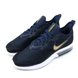 NIKE WMNS AIR MAX 4 女休閒鞋 深藍金勾 24.5 二手