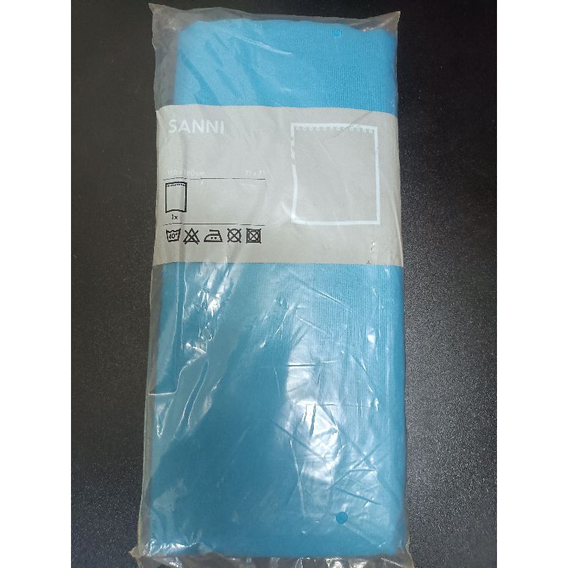 IKEA.未拆封SANNI藍色浴簾180*180cm 不含環 （庫存品）
