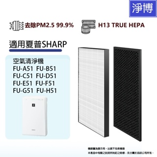 SHARP夏普 適用FU-E51 A51 B51 C51 D51 F51 G51 H51空氣清淨機 濾網-現貨