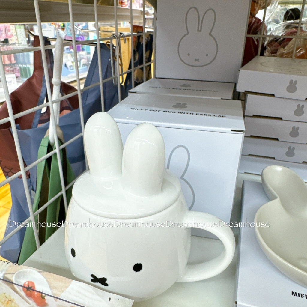 日本帶回 金正陶器 miffy 米菲兔 米飛兔 大臉造型 立體耳朵 陶瓷馬克杯 附杯蓋 陶瓷杯 咖啡杯 水果杯 沙拉杯