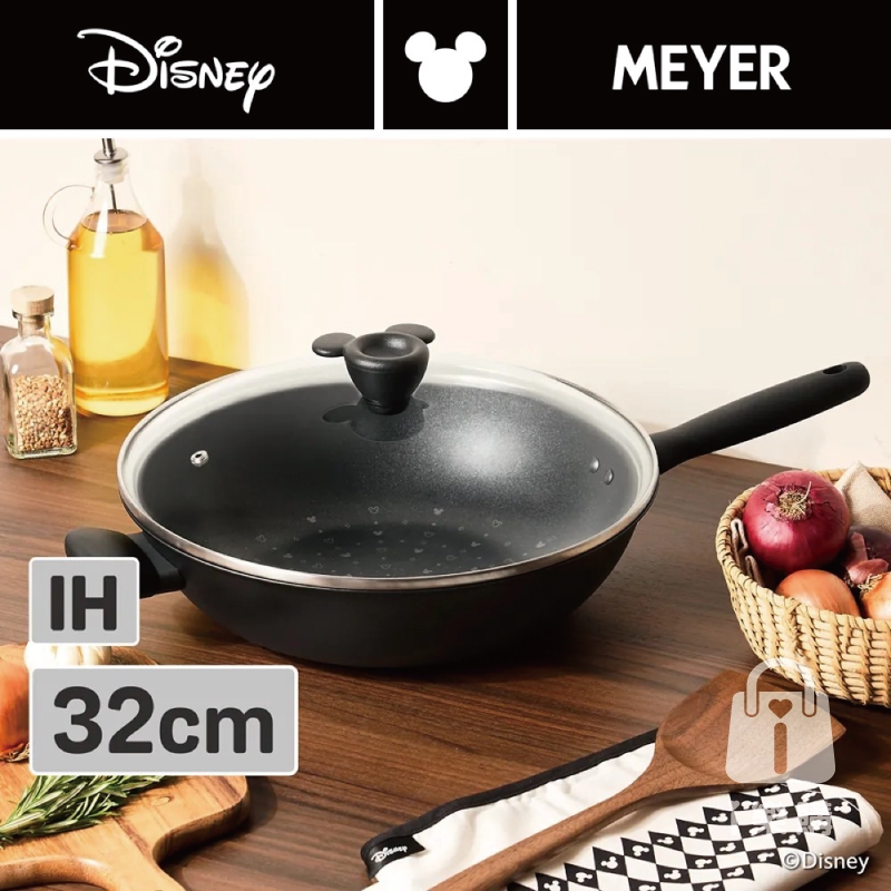 MEYER 美亞 迪士尼 經典 黑白系列 32CM 單柄 炒鍋 含蓋