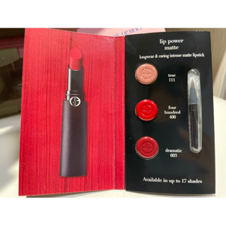 GIORGIO ARMANI【GA】奢華絲絨訂製唇膏▪️試色卡▪️LIP POWER MATTE