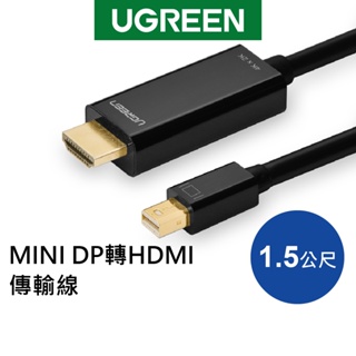 【拆封新品】綠聯 1.5M MINI DP轉HDMI傳輸線 黑色