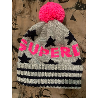 二手 古著 日本 Superdry 極度 乾燥 毛帽 帽 保暖帽 size L-XL 約 58cm 帽子