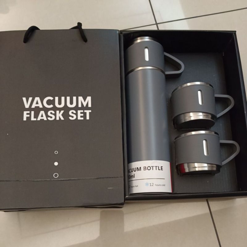 VACUUM FLASK SET保溫杯套組（灰色）