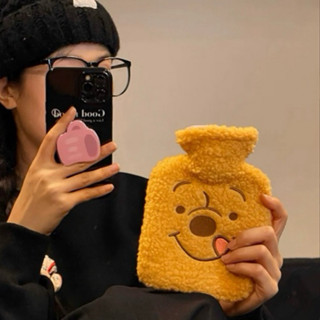 現貨在臺♥️ 快速出貨🚚 手拿式 小熊維尼 熱水袋 暖手寶 毛絨暖水袋 350ml 熱敷袋 可愛熱水袋