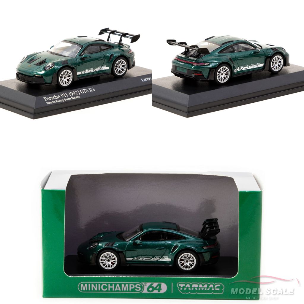 【模例】Minichamps X Tarmac 1/64 Porsche 911 992 GT3 RS 賽車綠