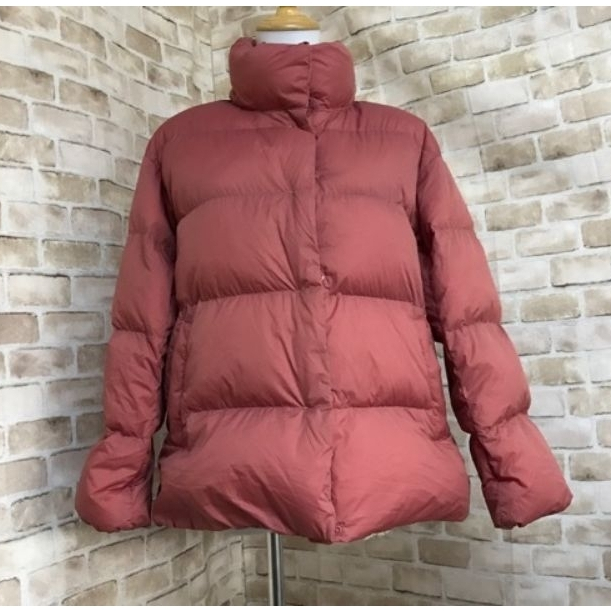 大女人二手日本購回UNIQLO磚紅色輕薄款保暖羽絨外套尺寸S