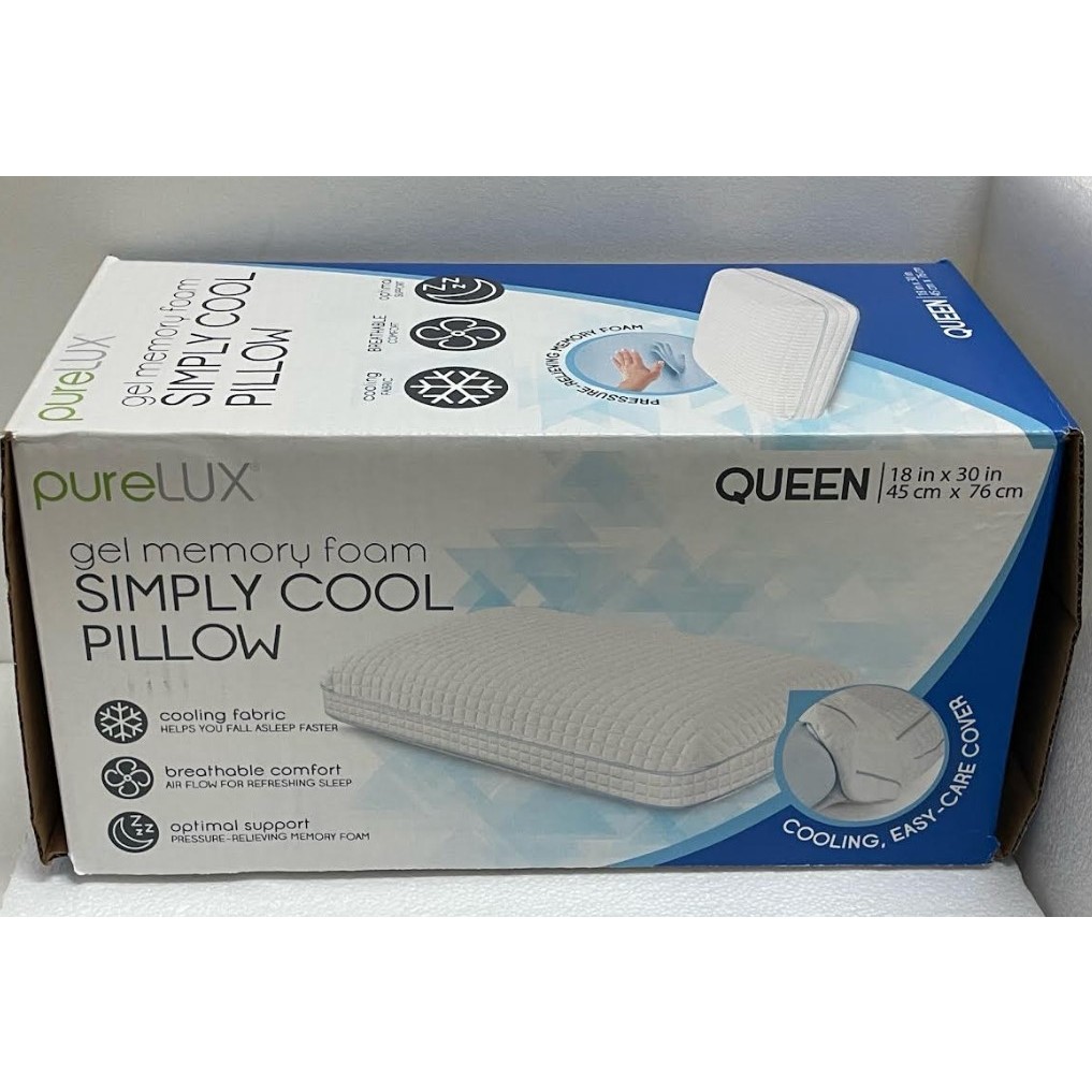 【美國商城USA mall】PureLux Simply Cool 涼感凝膠記憶海綿枕頭 45cm*76cm