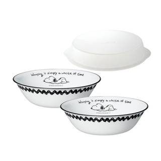 【康寧 Corelle】SNOOPY史努比 經典語錄2件式湯碗組-BA