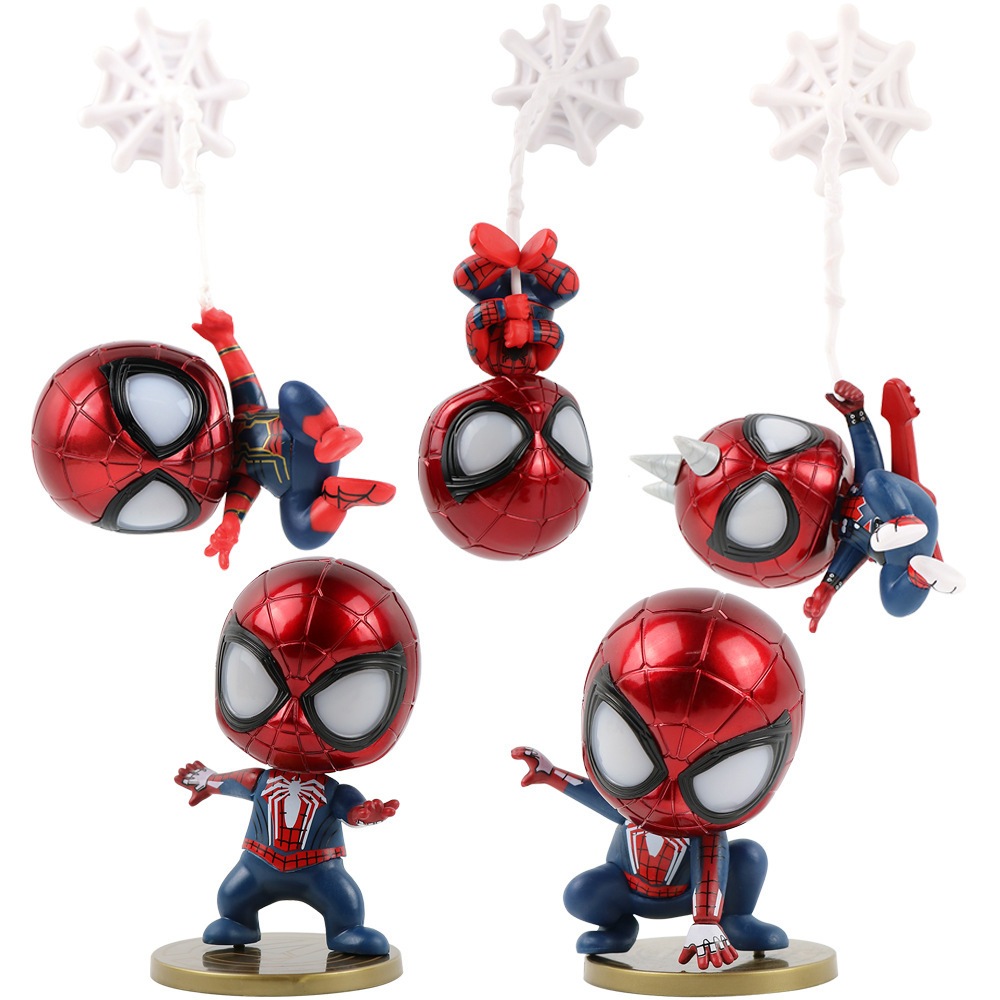 【台灣現貨】蜘蛛人 多元宇宙 PS4 Q版 模型 玩具 人偶 冰箱磁鐵 禮品 可愛 烘培 裝飾 生日 模型