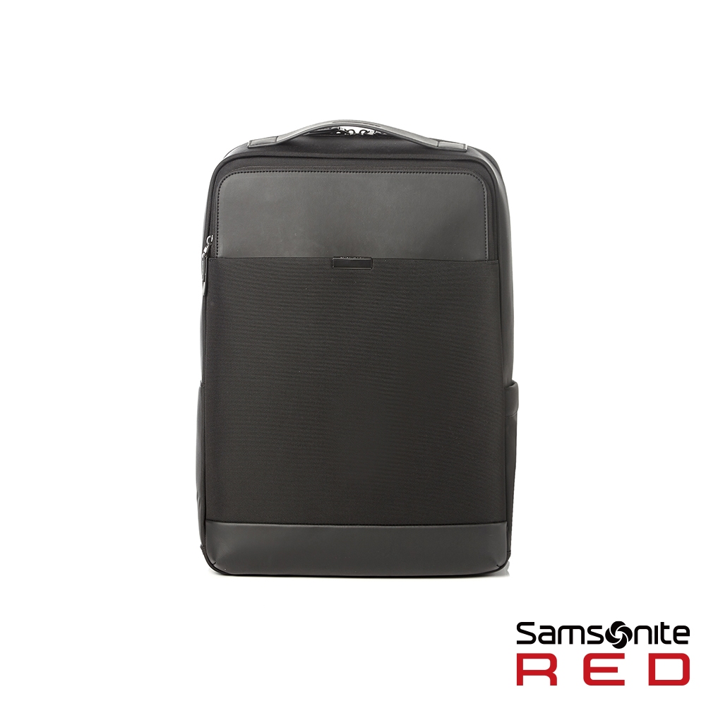 Samsonite RED 新秀麗 筆電後背包/電腦包/雙肩包15.6吋 TILLOU L 商務時尚皮革_黑色