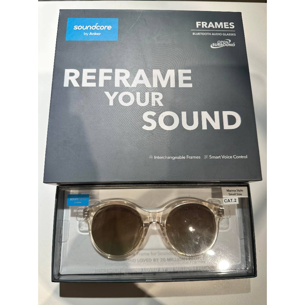 【全新】Soundcore Frames 智慧藍牙音樂眼鏡 加贈鏡框