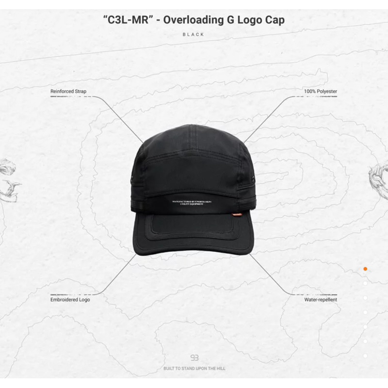 Goopi “C3L-MR” - Overloading G Logo Cap -black  /Ivory