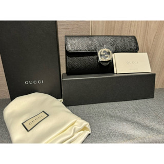 保證真品 全新GUCCI 香檳金經典 GG LOGO荔枝紋牛皮真皮信封式二折長夾零錢袋 台灣現貨 附原廠紙盒 緞面收納袋