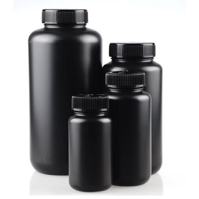 HDPE黑色廣口瓶2公升 2L 2000cc ml 不透光 大口瓶 有內蓋
