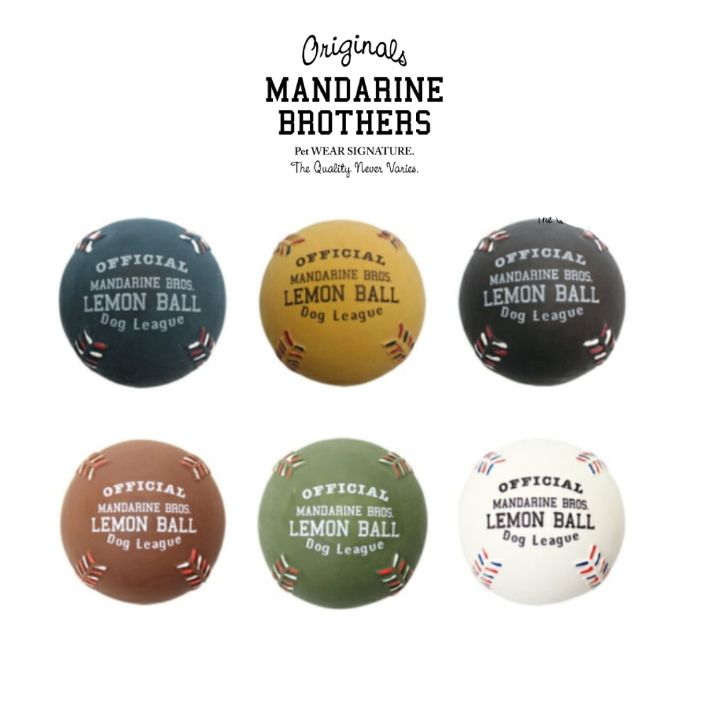 【MANDARINE BROTHERS】日系寵物乳膠球玩具棒球造型｜可啃咬互動發聲超好玩｜品牌旗艦店