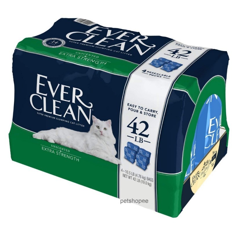 EverClean 藍鑽無味低敏凝結細砂42lb【免運】