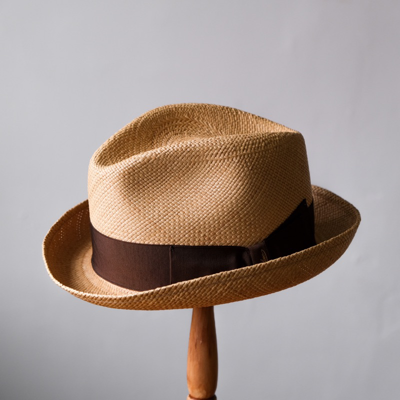 Borsalino Fedora Straw Hat Made in Italy 義大利百年製帽品牌 SIZE 57