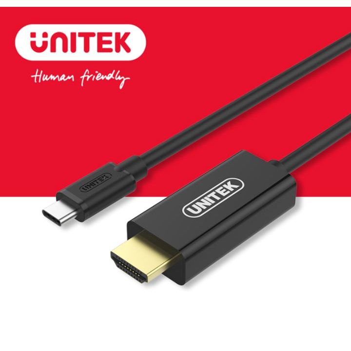 UNITEK  Type-C 轉 HDMI 影音連接線 1.8M  (Y-HD09006-BK)
