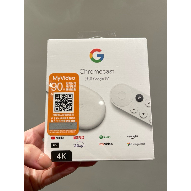 全新 Chromecast with google-白色 4K