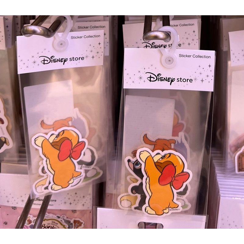 日本迪士尼商店 瑪麗貓 小姐狗 桑普兔 貼紙 Tail Sticker Collection