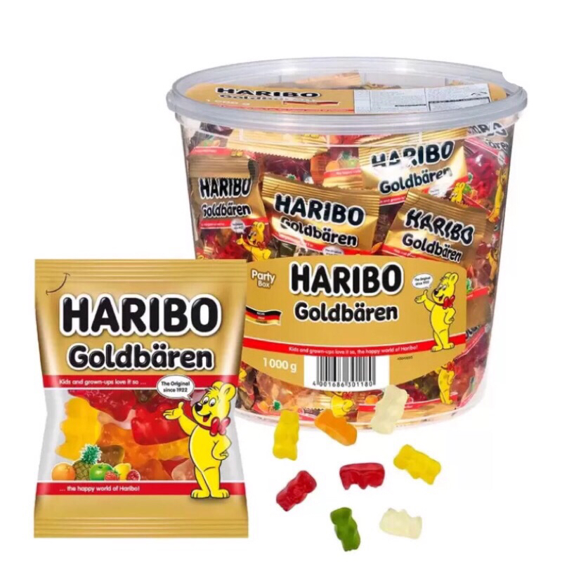 德國進口 Haribo 哈瑞寶 金熊Q軟糖 1公斤 1KG 小熊軟糖 小包裝拆賣 桶裝QQ糖 好市多Costco代購