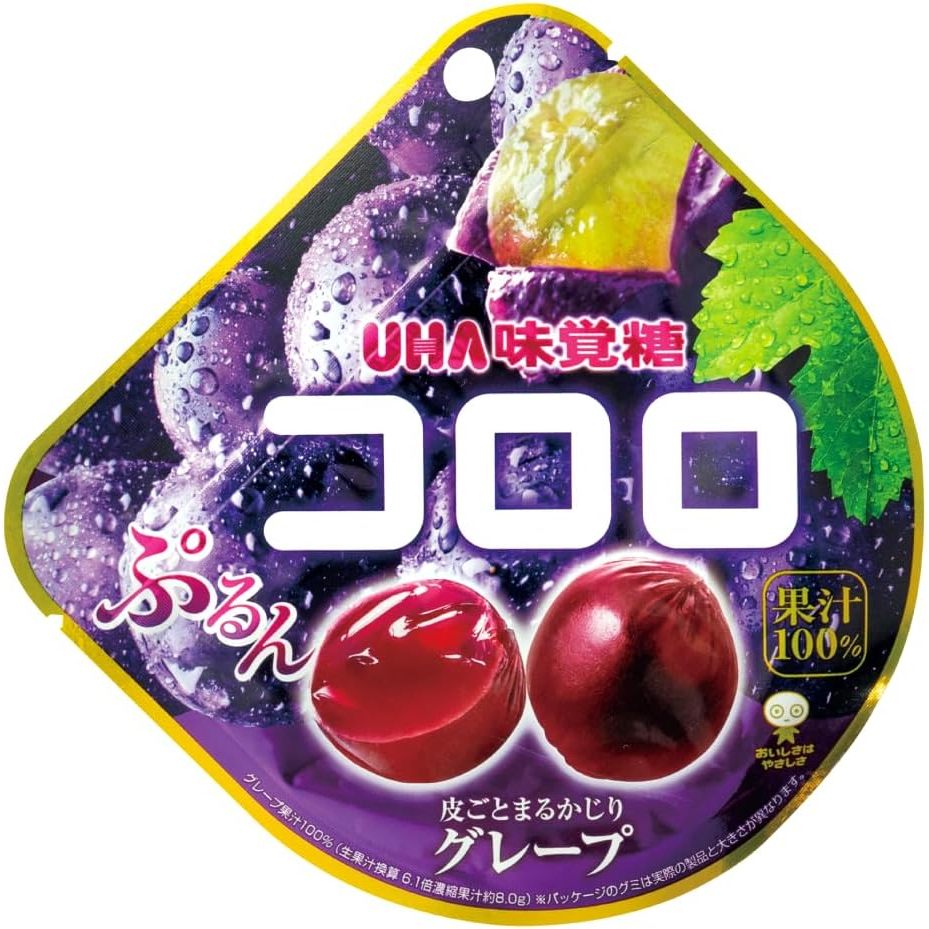UHA 味覺糖 Kororo 軟糖 葡萄馬斯喀特草莓 6袋 日本直運！
