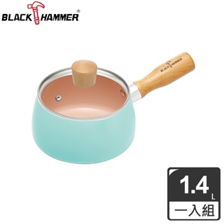 【BLACK HAMMER】粉彩陶瓷不沾單柄湯鍋