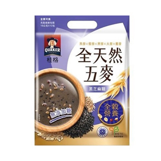 桂格 全天然五麥黑芝麻糊無添加糖(19g/10入)袋