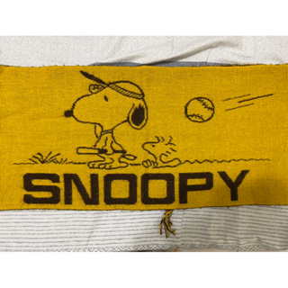 二手-Snoop 史努比 圍巾 流蘇雙面圍巾 禦寒圍巾 保暖圍巾