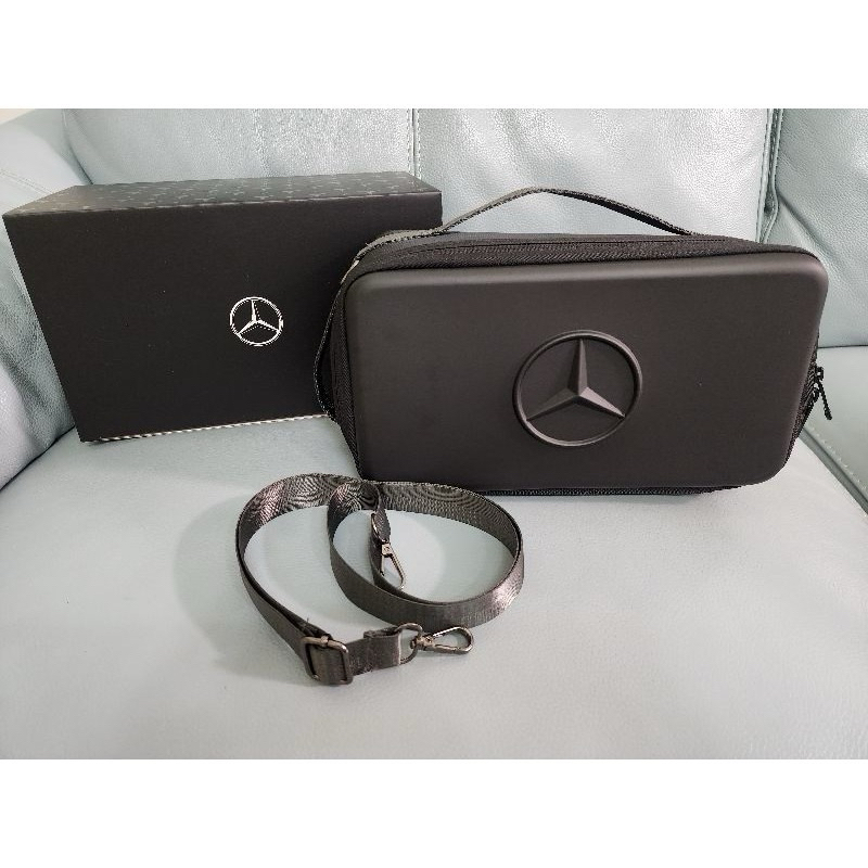 Mercedes-Benz 賓士原廠精品 賓士硬殼立體材質多功能拉鍊包 收納盒