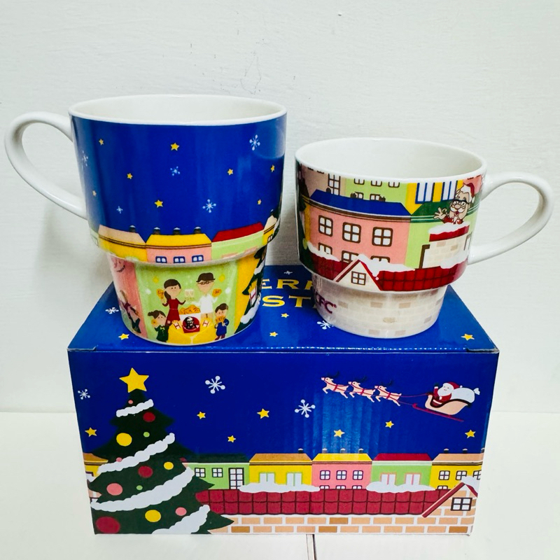 日本肯德基KFC限定版聖誕節陶瓷杯 馬克杯 茶杯 收藏 裝飾品 擺飾/盒裝兩入