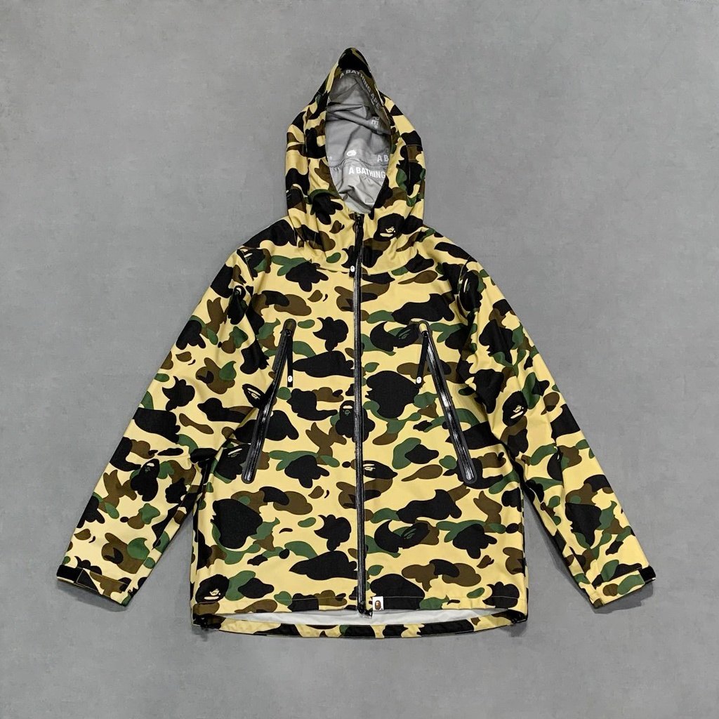 【工工買取】現貨 BAPE Gore-Tex 初代 黃迷彩 防水連帽外套 非日本製