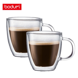 【丹麥bodum】bistro 雙層玻璃馬克杯兩件組 300cc-2入｜咖啡杯 水杯 最高可耐176度C♥輕頑味