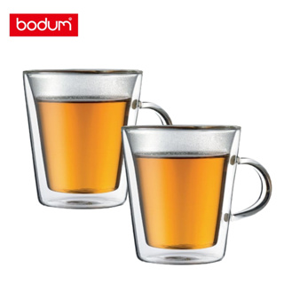 【丹麥bodum】CANTEEN 雙層玻璃馬克杯兩件組 200cc-2入｜咖啡杯 水杯 最高可耐176度C♥輕頑味