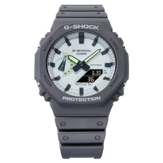 CASIO 卡西歐 G-SHOCK系列 酷炫設計 八角雙顯手錶 -黑暗灰 GA-2100HD-8A