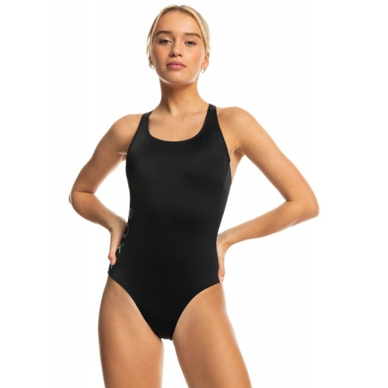 ROXY Fitness系列 黑連身泳衣 比基尼 水上運動 衝浪 游泳