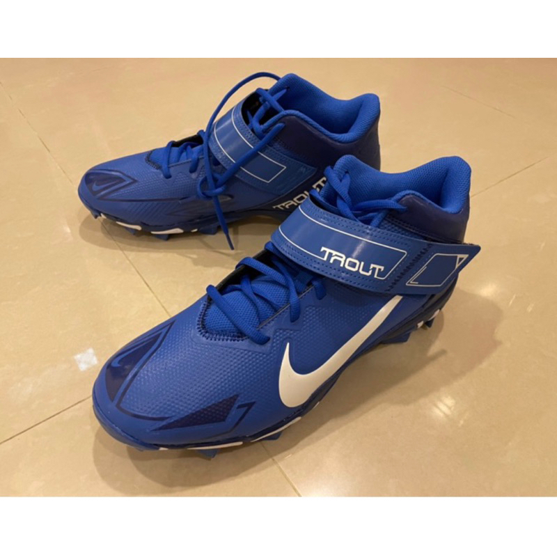 (現貨)Nike Force Trout 8 Keystone 藍色高筒膠釘釘鞋