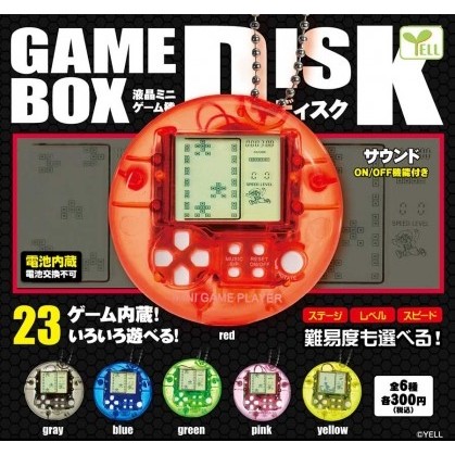 ＜彰余玩＞【現貨】轉蛋 YELL 液晶遊戲機GAME BOX-DISK篇 紅色遊戲機(全6種)