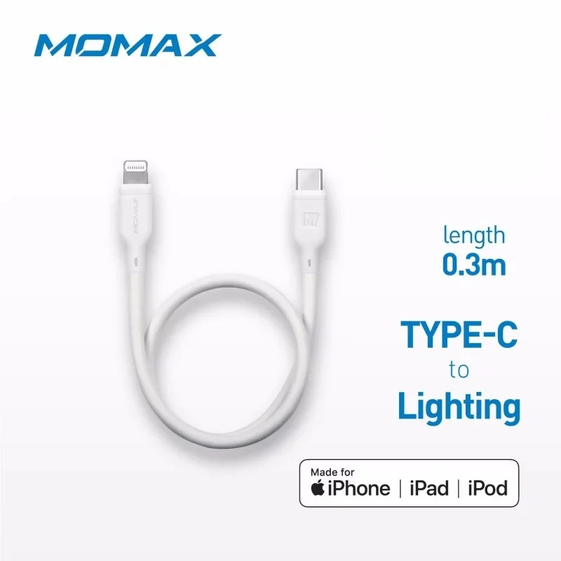 Momax Zero USB C to Lightning 連接快充短線(0.3M) DL35