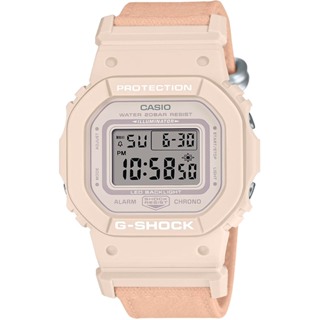 CASIO 卡西歐 G-SHOCK 自然系列 櫻花粉 布質錶帶方型女錶 GMD-S5600CT-4