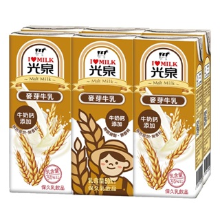 光泉 麥芽牛乳 200mlx6入 #買3組即贈 哈根達斯 單球杯裝冰淇淋電子兌換券1張#