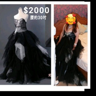 汐止二手婚紗禮服拍賣黑色大尺碼禮服