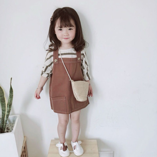 預購💕【Little Baby】韓版童裝S24001氣質條紋背心裙套裝