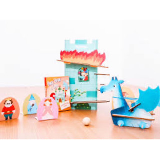 二手🌍TINKERER桌遊火龍城堡故事 適合3-5歲兒童教具 幼兒玩具DIY STEAM親子