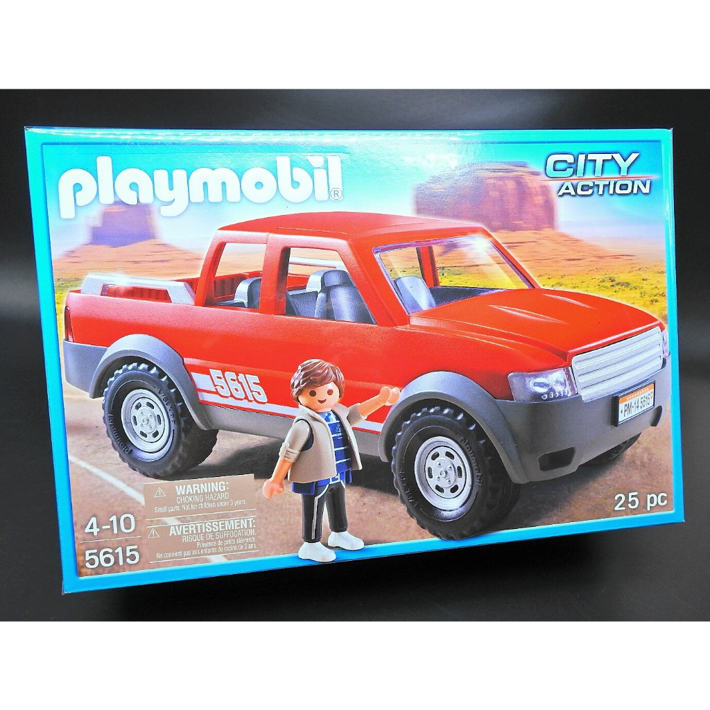 Playmobil 2013年 摩比 5615 紅色 皮卡 USA Pick Up 汽車 貨車 A128